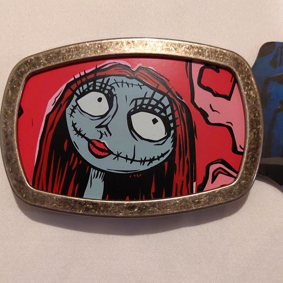 Disney Nightmare Before Christmas Silver Tone Sally Belt Buckle NWT - Picture 2 of 5